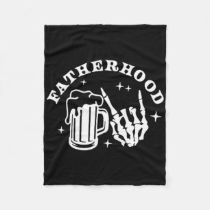 Mens Surviving Fatherhood One Beer At A Time Fathe Fleece Blanket