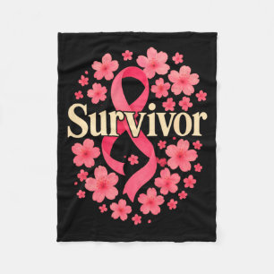 Mens Survivor - Breast Cancer Awareness Art Fleece Blanket