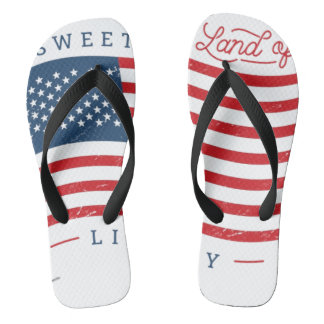 Men's Sweet Land of Liberty Flip Flops