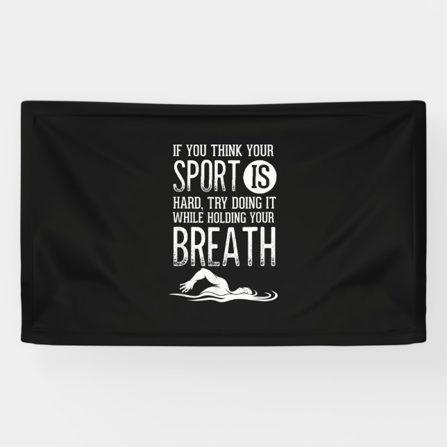 Mens Swim Swimmer Swimming Sport Practice Banner (Horizontal)