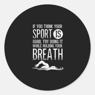 Mens Swim Swimmer Swimming Sport Practice Classic Round Sticker