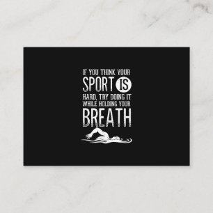 Mens Swim Swimmer Swimming Sport Practice Enclosure Card