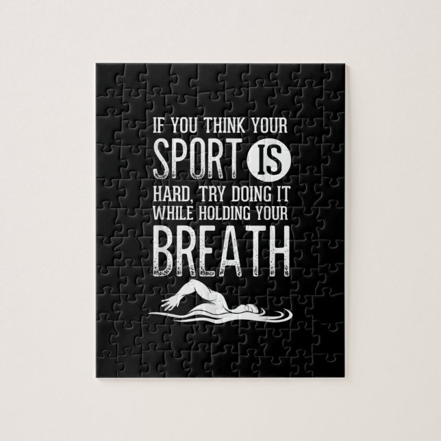 Mens Swim Swimmer Swimming Sport Practice Jigsaw Puzzle (Vertical)