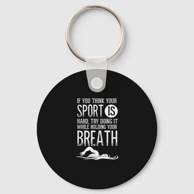 Mens Swim Swimmer Swimming Sport Practice Key Ring (Front)