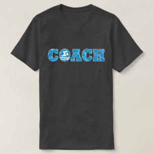Men's Swimming and Diving Swim Coach Pool Water T-Shirt