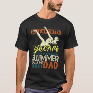 Mens Synchronized Swimming Dad Favorite Synchro Sw T-Shirt