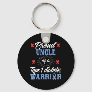 Mens T1D Proud Uncle Diabetes Awareness Type 1 Ins Key Ring