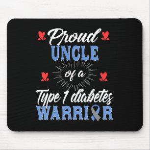 Mens T1D Proud Uncle Diabetes Awareness Type 1 Ins Mouse Pad
