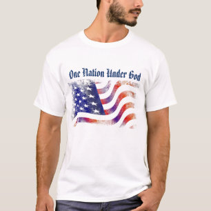 Men's T-Shirt - American Flag One Nation Under God