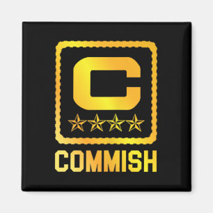 Mens T Shirt Commish Fantasy Football Draught Comm Magnet