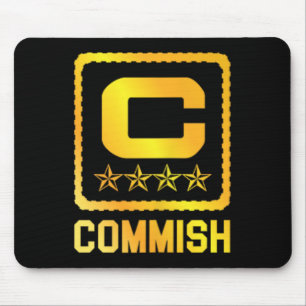 Mens T Shirt Commish Fantasy Football Draught Comm Mouse Pad