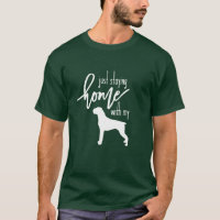Men's T-Shirt: Staying home with my Boxer
