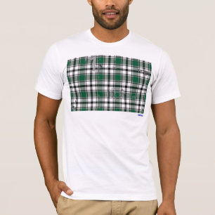 Men's T-shirt with Green Plaid Design. HAMbWG