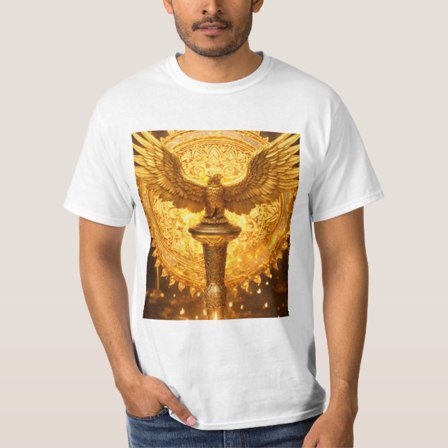 Men's T-Shirt with Majestic Eagle Design - (Front)