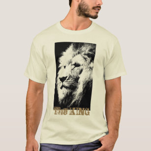 Mens T Shirts Trendy Modern Lion Head Pop Art