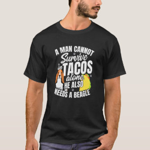 Mens Tacos And Beagle Dog And Food Love Pun Quote T-Shirt