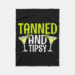 Mens Tanned and Tipsy Performance Fleece Blanket