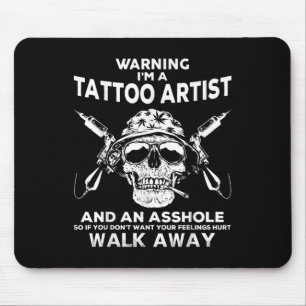 Mens Tattoo Artist Skull Graphic Tattoo Artist App Mouse Pad