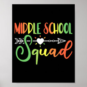 Mens teacher middle school squad performance poster