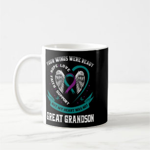Mens Teal Purple Wing Suicide Awareness Prevention Coffee Mug
