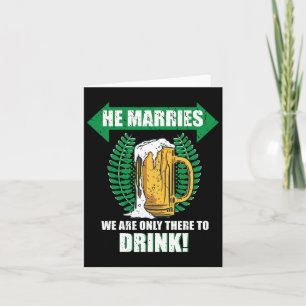 Mens Team Groom Stag Party Beer Men Card