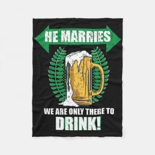 Mens Team Groom Stag Party Beer Men Fleece Blanket