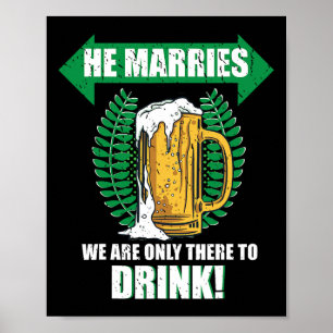 Mens Team Groom Stag Party Beer Men Poster