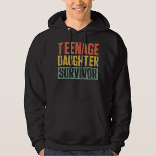 Mens Teenage Daughter Survivor  Father's Day  Hoodie