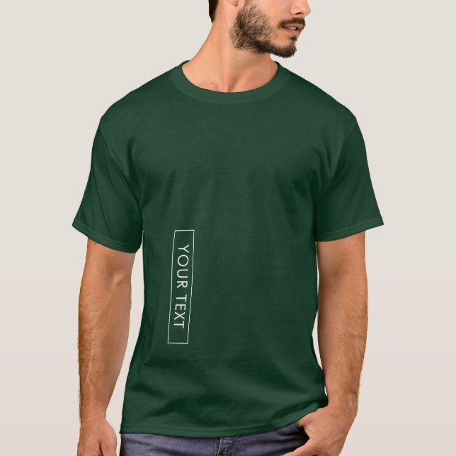 Mens Tees Trendy Deep Forest Green Template (Front)