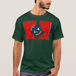Mens Tennessee Masonic Square Compass Freemason T-Shirt