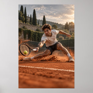 Men's Tennis Clay Court Wall Art – Dynamic Sliding