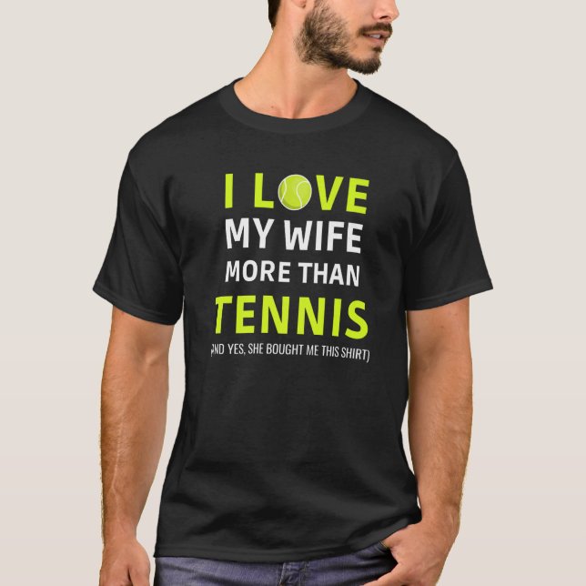 Mens Tennis Coach Husband Tennis Playing Sport  Te T-Shirt (Front)