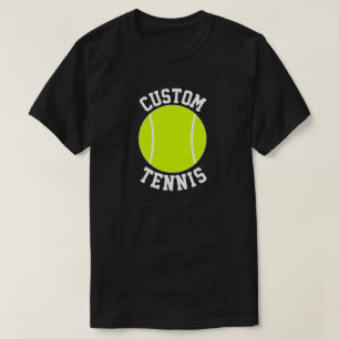 Men's Tennis Custom Team Name or Other Text T-Shirt