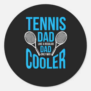 mens tennis dad funny cute fars day classic round sticker