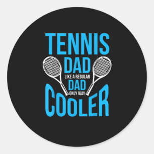 mens tennis dad funny cute fars day classic round sticker