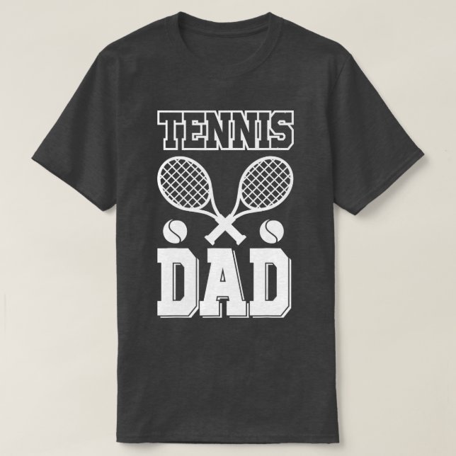 Mens TENNIS DAD Funny Fathers Daddy Papa T-Shirt (Design Front)