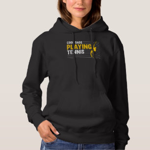 Mens Tennis Dad Playing Sports Hoodie