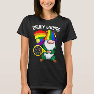 Mens Tennis Daddy Gnome Lgbt Q Cool Gay Pride Rain T-Shirt
