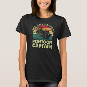 Mens Th Worlds Okayest Pontoon Captain Grandpa Da T-Shirt