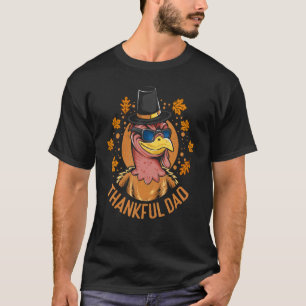 Mens Thankful Dad Thanks Giving Papa Thanksgiving T-Shirt