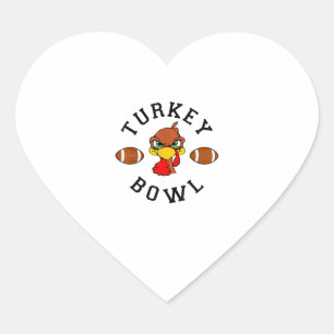 Mens Thanksgiving Football Turkey Bowl Shirt for M Heart Sticker