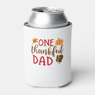 Mens Thanksgiving Matching Family Turkey Shirts On Can Cooler