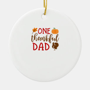 Mens Thanksgiving Matching Family Turkey Shirts On Ceramic Ornament