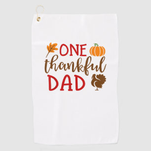 Mens Thanksgiving Matching Family Turkey Shirts On Golf Towel