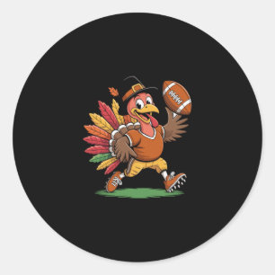 Mens Thanksgiving Shirt Turkey Men Women Boys Kids Classic Round Sticker