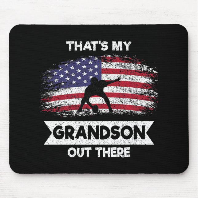Mens That's my grandson out there American Footbal Mouse Pad (Front)