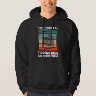 Mens That's What I Do Retro Rum Drinker Alcohol Lo Hoodie