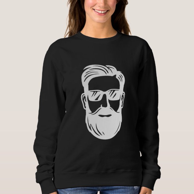 Mens The Beard Novelty Graphic For Men Beard Sweatshirt (Front)