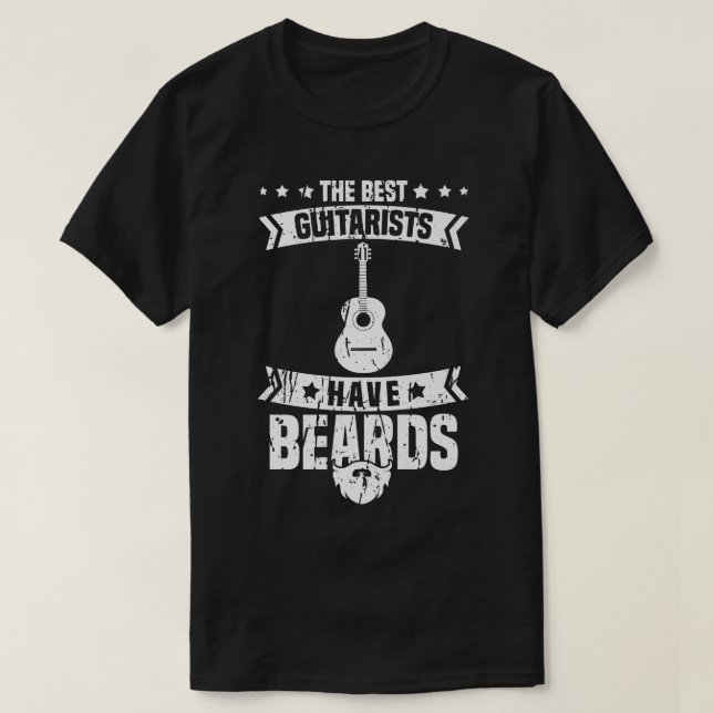Mens The Best Guitarists Have BeardsGuitarist Accu T-Shirt (Design Front)