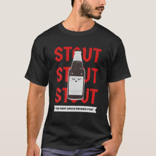 Mens The Best Uncle Drinks Stout Kawaii Dark Beer T-Shirt